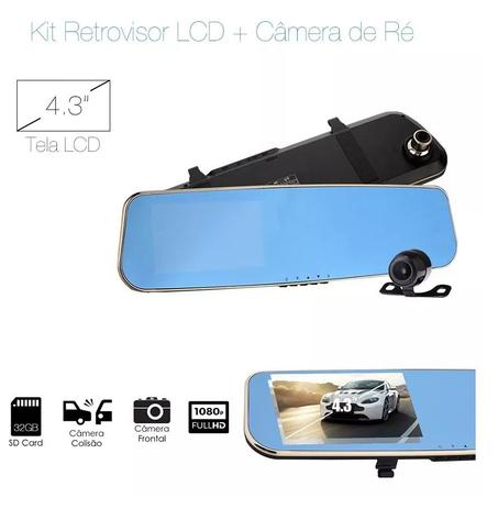 Retrovisor Câmera Filmadora Espia Veicular Hd Dvr com Câmera de ré borboleta - Mtm Menor preço em Retrovisor Câmera Filmadora Espia Veicular Hd Dvr com Câmera de ré borboleta - Mtm