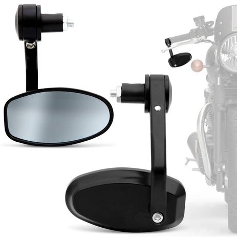 Retrovisor Moto Custom Ponta De Guidão Modelo Bobber Chopper Cafe Racer Preto Com Espelho Azul Par é ruim? Retrovisor Moto Custom Ponta De Guidão Modelo Bobber Chopper Cafe Racer Preto Com Espelho Azul Par é boa?