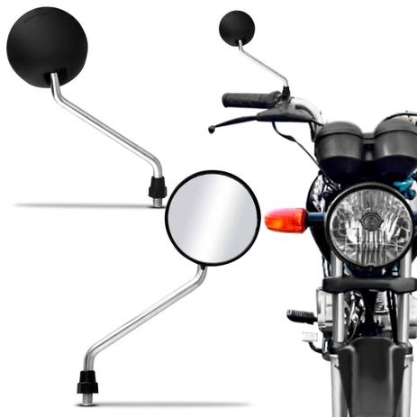 Retrovisor Moto Redondo Modelo DT200 Rosca Universal Honda Preto Haste Em Aço Cromado Par - Awa Menor preço em Retrovisor Moto Redondo Modelo DT200 Rosca Universal Honda Preto Haste Em Aço Cromado Par - Awa