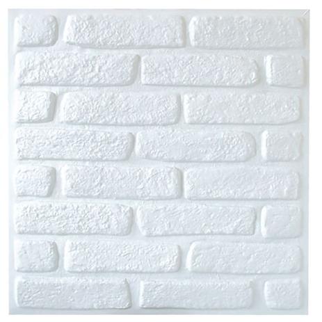 Revestimento 3d Placa De Pvc 50cm X 50 Cm Paredes E Tetos Alto Relevo TIJOLO BRANCO - Gf casa decor Menor preço em Revestimento 3d Placa De Pvc 50cm X 50 Cm Paredes E Tetos Alto Relevo TIJOLO BRANCO - Gf casa decor