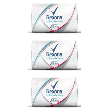 Rexona Antibacterial Fresh Sabonete 84g (Kit C/03) Menor preço em Rexona Antibacterial Fresh Sabonete 84g (Kit C/03)