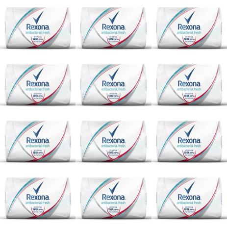 Rexona Antibacterial Fresh Sabonete 84g (Kit C/12) Menor preço em Rexona Antibacterial Fresh Sabonete 84g (Kit C/12)