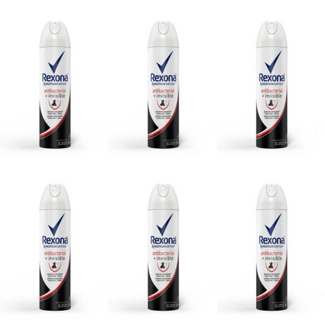 Rexona Antibacterial + Invisible Desodorante Aerosol Feminino 150ml (Kit C/06) Menor preço em Rexona Antibacterial + Invisible Desodorante Aerosol Feminino 150ml (Kit C/06)