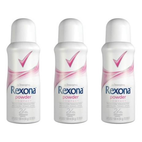 Rexona Compact Powder Desodorante Aerosol Feminino 64g (Kit C/03) Menor preço em Rexona Compact Powder Desodorante Aerosol Feminino 64g (Kit C/03)