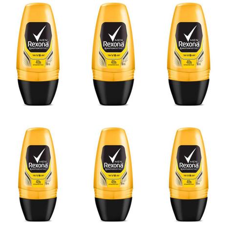 Rexona Men V8 Desodorante Rollon Masculino 50ml (Kit C/06) Menor preço em Rexona Men V8 Desodorante Rollon Masculino 50ml (Kit C/06)