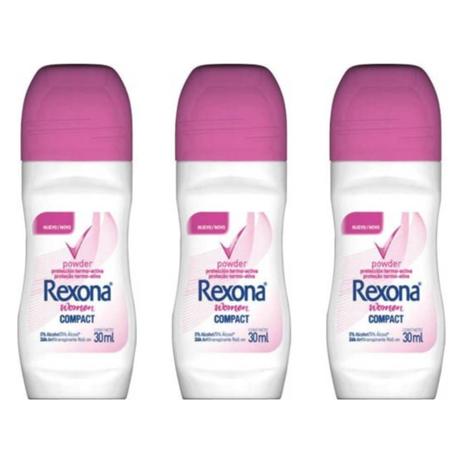 Rexona Powder Desodorante Rollon Feminino 30ml (Kit C/03) Menor preço em Rexona Powder Desodorante Rollon Feminino 30ml (Kit C/03)