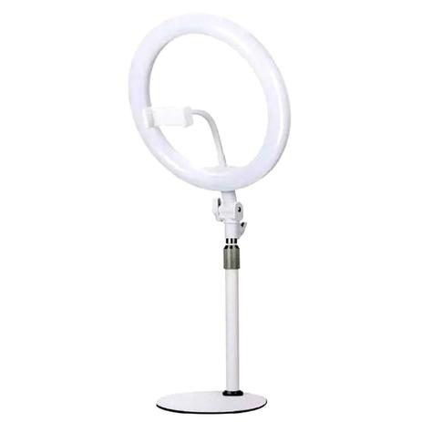 Ring Light 10" 120 LEDs Dimerizáveis com Apoio de Mesa Retrátil e Suporte para Celular Exbom R10P15 Menor preço em Ring Light 10" 120 LEDs Dimerizáveis com Apoio de Mesa Retrátil e Suporte para Celular Exbom R10P15