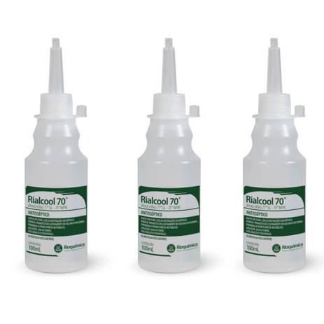 Rioquímica Álcool 70 Etílico Almotolia 100ml (Kit C/03) Menor preço em Rioquímica Álcool 70 Etílico Almotolia 100ml (Kit C/03)