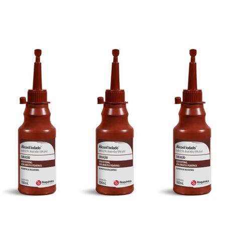 Rioquímica Álcool Iodado 0,1 Almotolia 100ml (Kit C/03) Menor preço em Rioquímica Álcool Iodado 0,1 Almotolia 100ml (Kit C/03)