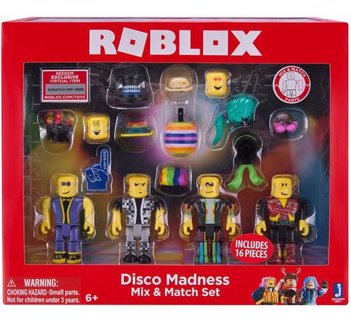 Roblox Mix Match Disco Madness Figure 4 Pack Set Brinquedos Chocolate Menor Preco Com Cupom - os brinquedos do roblox