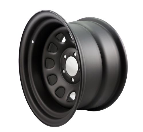 Menor preço em Roda Aro 15 Daytona Black 15x8 Furação 5x139,7 em Aço - Offset: -35 - Jeep Willys Rural F75 / Suzuki Samurai / Lada Niva / Ford F100 F1000 F150 - Fortwheel