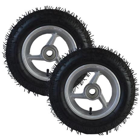 Roda aro 8 de aluminio com pneu 3.25-8 2 peças usinna Menor preço em Roda aro 8 de aluminio com pneu 3.25-8 2 peças usinna