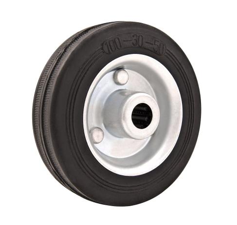 Roda de borracha 5” leve 100kg eixo rolamento rolete 15mm núcleo chapa borracha preta - Vonder Menor preço em Roda de borracha 5” leve 100kg eixo rolamento rolete 15mm núcleo chapa borracha preta - Vonder