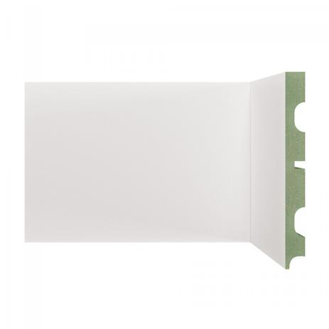 Rodapé MDF 1501 Resistente a Umidade Moldufama 15mmx15cm Metro Linear Branco Menor preço em Rodapé MDF 1501 Resistente a Umidade Moldufama 15mmx15cm Metro Linear Branco