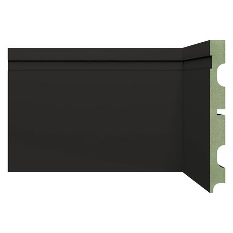 Rodapé MDF 1502 Resistente a Umidade Black Moldufama 15mmx15cm Metro Linear Preto Menor preço em Rodapé MDF 1502 Resistente a Umidade Black Moldufama 15mmx15cm Metro Linear Preto