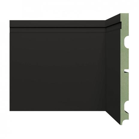 Rodapé MDF 2002 Resistente a Umidade Black Moldufama 15mmx20cm Metro Linear Preto Menor preço em Rodapé MDF 2002 Resistente a Umidade Black Moldufama 15mmx20cm Metro Linear Preto