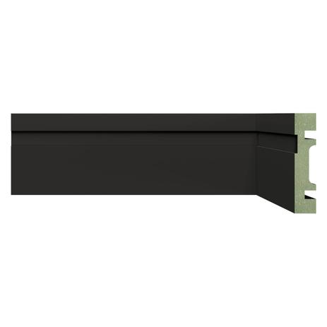 Rodapé MDF 702 Resistente a Umidade Black Moldufama 15mmx7cm Metro Linear Preto Menor preço em Rodapé MDF 702 Resistente a Umidade Black Moldufama 15mmx7cm Metro Linear Preto