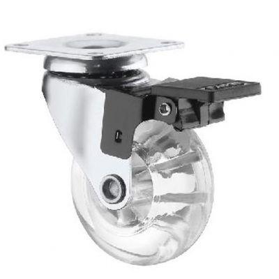 Rodizio Gir c/ Freio Cristal 1.1/2 Cap 30kg - Kmb rodizios Menor preço em Rodizio Gir c/ Freio Cristal 1.1/2 Cap 30kg - Kmb rodizios