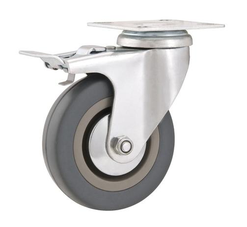 Rodizio giratório com freio 3” média 45kg núcleo pvc borracha cinza gf503 - Vonder Menor preço em Rodizio giratório com freio 3” média 45kg núcleo pvc borracha cinza gf503 - Vonder