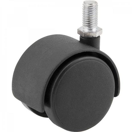 Rodízio giratório duplo de nylon com rosca 50 mm x 49 mm Vonder Menor preço em Rodízio giratório duplo de nylon com rosca 50 mm x 49 mm Vonder