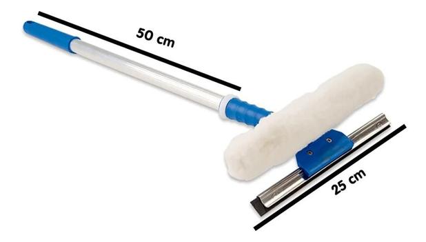 Rodo Combinado Limpa Vidro Bralimpia 25cm Com Cabo De 50cm Menor preço em Rodo Combinado Limpa Vidro Bralimpia 25cm Com Cabo De 50cm