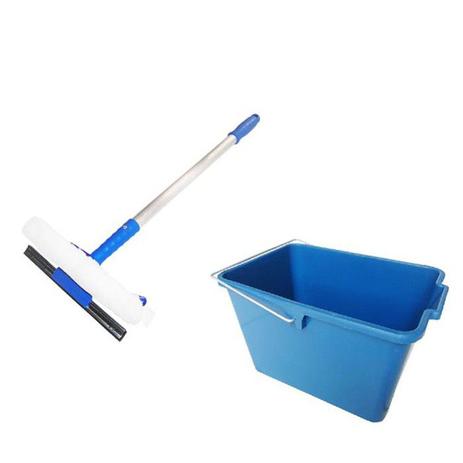 Rodo Limpa Vidros Cabo 50 Cm Com Balde de Limpeza - Vendasshop utensilios de limpeza é boa?