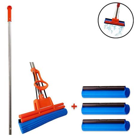 Rodo Mágico Absorvente 27 Cm com 3 Refis - VendasShop Utensilios de Limpeza Menor preço em Rodo Mágico Absorvente 27 Cm com 3 Refis - VendasShop Utensilios de Limpeza