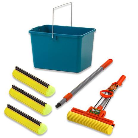 Rodo Mágico Brilhus c/ 3 refil e Balde Retangular - Vendasshop utensilios de limpeza Menor preço em Rodo Mágico Brilhus c/ 3 refil e Balde Retangular - Vendasshop utensilios de limpeza