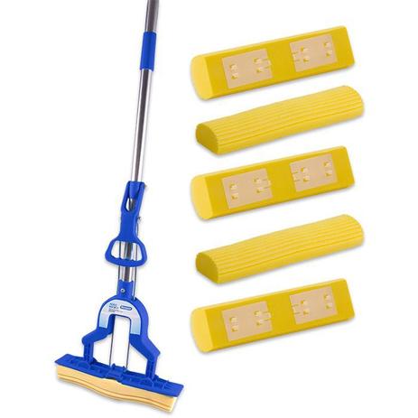 Rodo Mágico Dobrável C/ 5 Refil Seca Limpa Bompack - Vendasshop utensilios de limpeza Menor preço em Rodo Mágico Dobrável C/ 5 Refil Seca Limpa Bompack - Vendasshop utensilios de limpeza