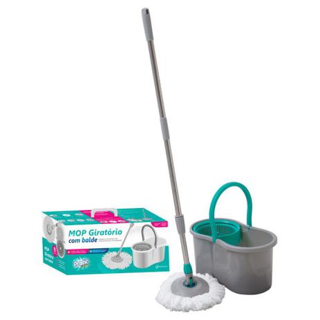 Rodo Mágico Mop Giratório C/ Balde Cabo Extensor 1,60 Metros - Paramount Menor preço em Rodo Mágico Mop Giratório C/ Balde Cabo Extensor 1,60 Metros - Paramount