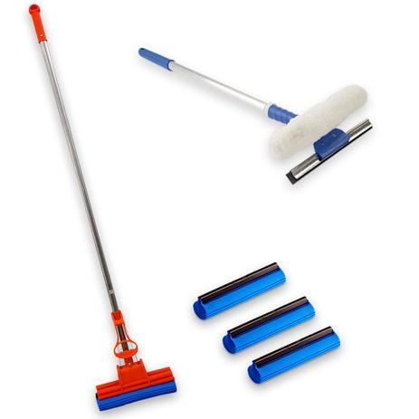 Rodo Mágico P/ Pisos 3 Refil Com 1 Rodo Limpa Vidros Janela - VendasShop Utensilios de Limpeza é ruim? Rodo Mágico P/ Pisos 3 Refil Com 1 Rodo Limpa Vidros Janela - VendasShop Utensilios de Limpeza é boa?