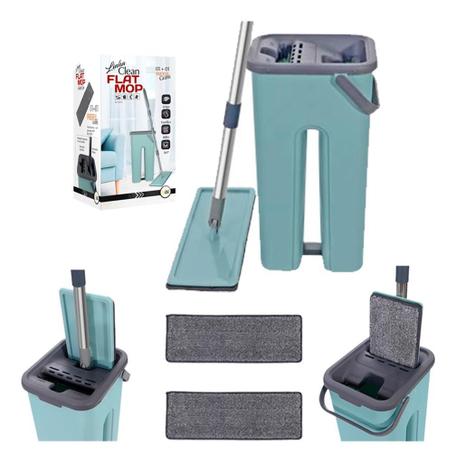 Rodo Mop Flat E Balde Para Limpeza De Piso + 1 Refil - 123UTIL Menor preço em Rodo Mop Flat E Balde Para Limpeza De Piso + 1 Refil - 123UTIL
