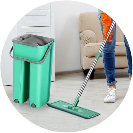 Rodo Mop Flat Vertical Balde Refil P/ Limpeza De Piso - StarLimp Menor preço em Rodo Mop Flat Vertical Balde Refil P/ Limpeza De Piso - StarLimp