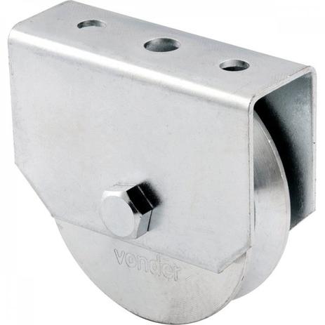 Roldana para portão 2.1/2” tipo V aço zincado caixa fechada Vonder Menor preço em Roldana para portão 2.1/2” tipo V aço zincado caixa fechada Vonder