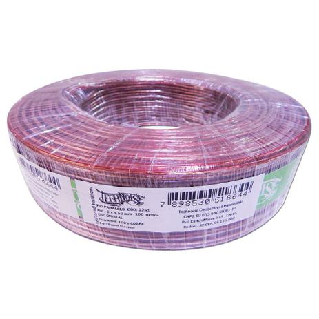 Rolo 100m Fio Paralelo Technoise Puro Cobre 2x1,50mm / 2x1.5 Menor preço em Rolo 100m Fio Paralelo Technoise Puro Cobre 2x1,50mm / 2x1.5