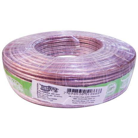 Rolo 50m Fio Paralelo Technoise Puro Cobre 2x4,00mm / 2x4.0 Menor preço em Rolo 50m Fio Paralelo Technoise Puro Cobre 2x4,00mm / 2x4.0