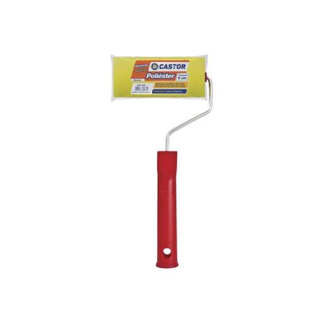 Rolo de Espuma em Poliéster 9cm com Cabo Amarelo - Castor Menor preço em Rolo de Espuma em Poliéster 9cm com Cabo Amarelo - Castor