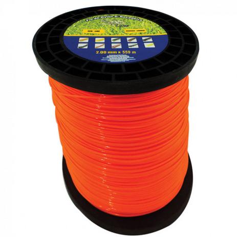 Rolo de Fio Nylon para Rocadeiras com 559 M Redondo Bitola 2,00 Mm Laranja Vulcan Menor preço em Rolo de Fio Nylon para Rocadeiras com 559 M Redondo Bitola 2,00 Mm Laranja Vulcan