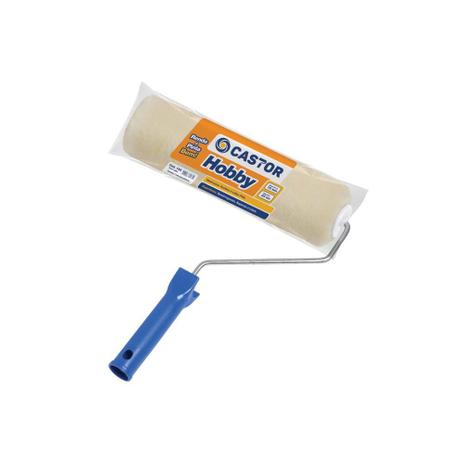 Rolo de Lã Poliéster Hobby 23cm com Cabo Azul E Branco - Castor Menor preço em Rolo de Lã Poliéster Hobby 23cm com Cabo Azul E Branco - Castor