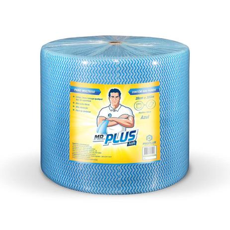 Rolo De Pano Tipo Perfex 28x300m Mr. Plus Azul Menor preço em Rolo De Pano Tipo Perfex 28x300m Mr. Plus Azul