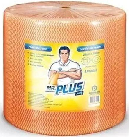 Rolo De Pano Tipo Perfex 28x300m Mr. Plus Laranja Picotado Menor preço em Rolo De Pano Tipo Perfex 28x300m Mr. Plus Laranja Picotado