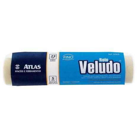 Rolo para pintura 23cm lã sintética veludo 0329-05 Atlas Menor preço em Rolo para pintura 23cm lã sintética veludo 0329-05 Atlas