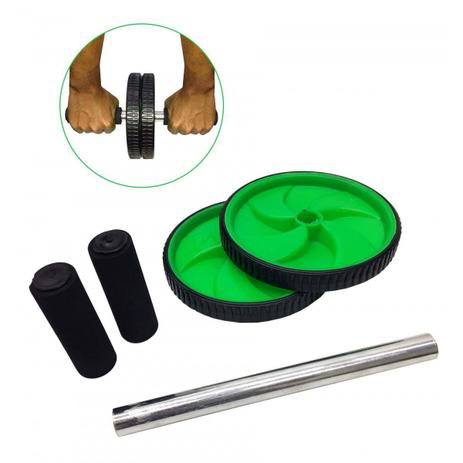 Rolo Roda Abdominal Para Exercicio Fisico Abdomem Braço Musculo Ombro Cor Verde (BSL-JS002) - Braslu Menor preço em Rolo Roda Abdominal Para Exercicio Fisico Abdomem Braço Musculo Ombro Cor Verde (BSL-JS002) - Braslu
