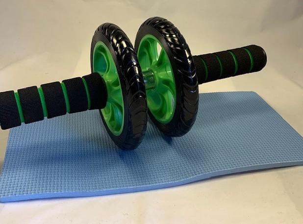 Rolo Roda Dupla Exercicios Abdominal Lombar + Apoio Verde - Sun way é boa?