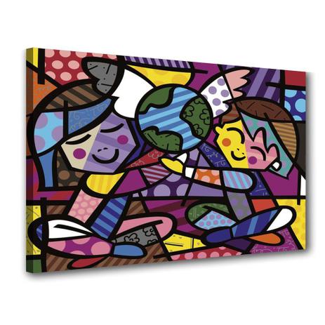 Romero Britto as Crianças Quadro Decorativo - Podium Menor preço em Romero Britto as Crianças Quadro Decorativo - Podium