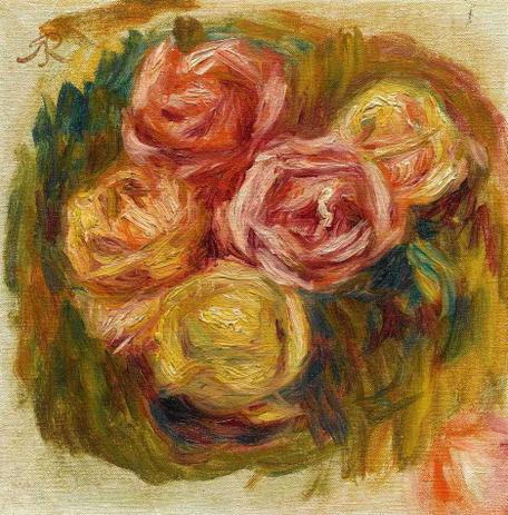 Rosas (1895) - Pierre-Auguste Renoir - Tela 30x30 Para Quadro - Santhatela Menor preço em Rosas (1895) - Pierre-Auguste Renoir - Tela 30x30 Para Quadro - Santhatela