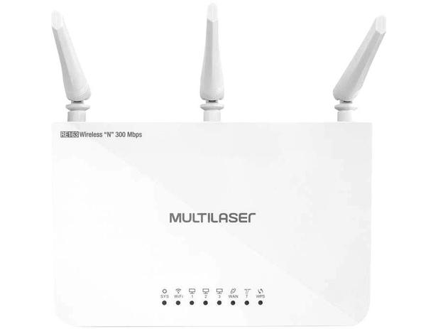 Roteador Multilaser RE163V 300Mbps - 3 Antenas 4 Portas Menor preço em Roteador Multilaser RE163V 300Mbps - 3 Antenas 4 Portas