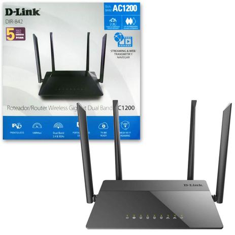 Roteador Wireless D-link Ac1200 Dir-842 Dual Band Gigabit - DLINK Menor preço em Roteador Wireless D-link Ac1200 Dir-842 Dual Band Gigabit - DLINK