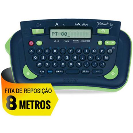 Rotulador Eletrônico Portátil Brother - PT-80 Menor preço em Rotulador Eletrônico Portátil Brother - PT-80