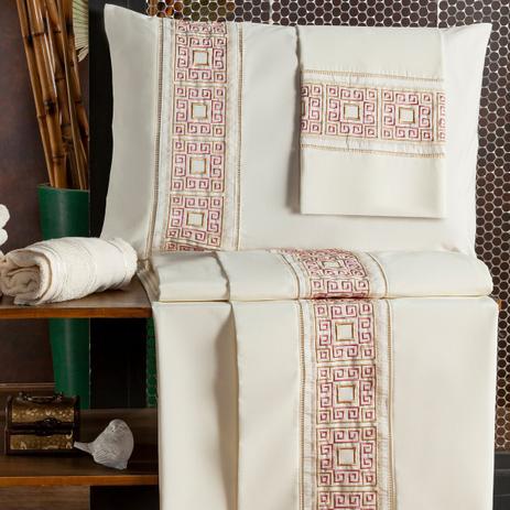 Roupa De Cama Jogo 4 Peças Queen Size Elástico Cama Box Completo Tecido Algodão Percal 180 Fios - Mercado Bordado Menor preço em Roupa De Cama Jogo 4 Peças Queen Size Elástico Cama Box Completo Tecido Algodão Percal 180 Fios - Mercado Bordado